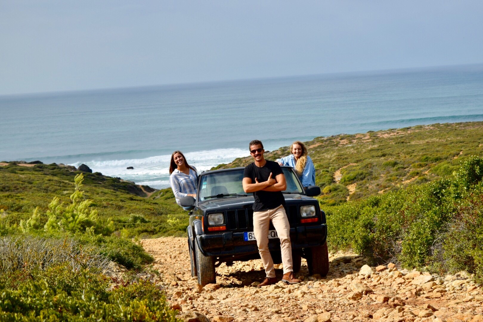 friends and jeep