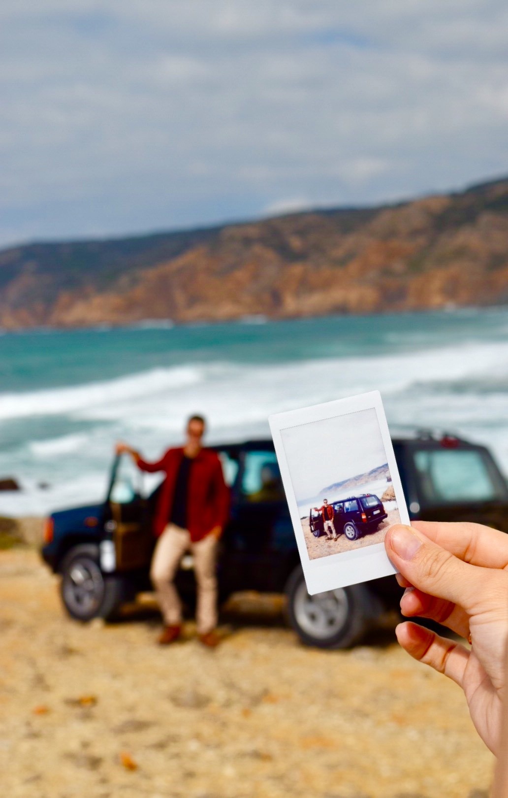 man with jeep
