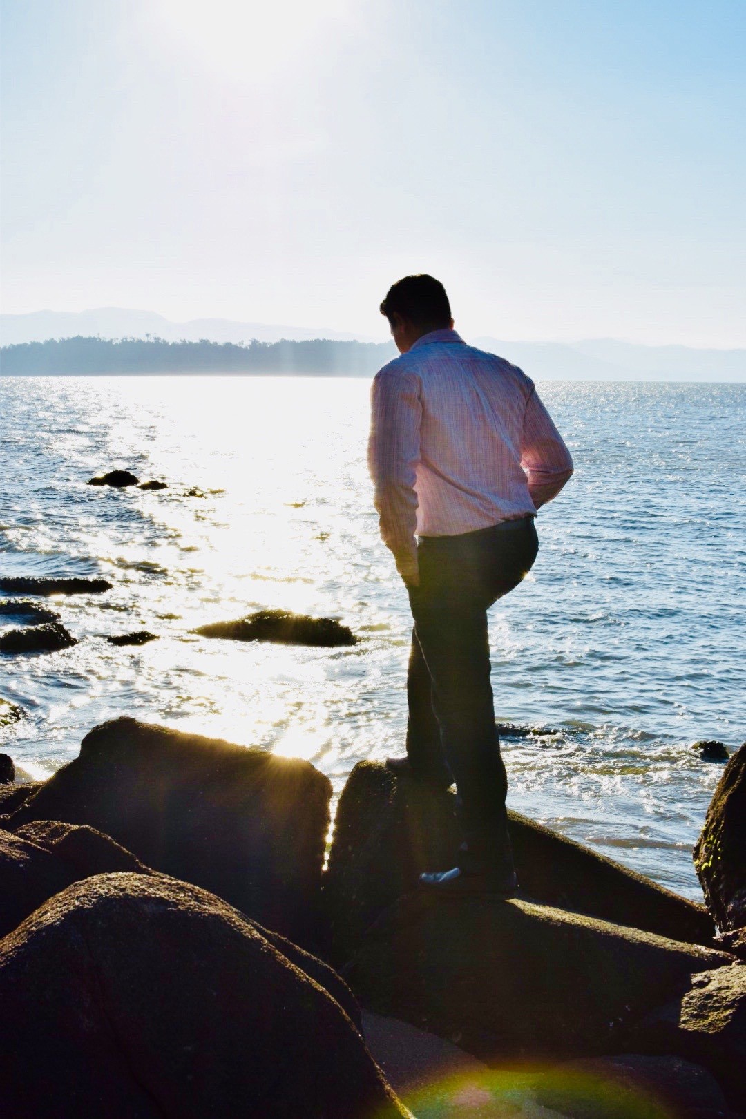 man on rock